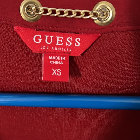 GUESS | Red Chiffon Blouse - Picture 2 of 3